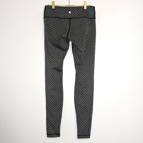 Lululemon Geometric Print Workout Leggings Athletic Yoga Pants Size 6 - Picture 4 of 8